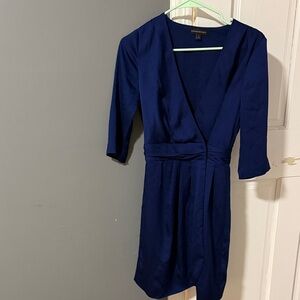 Banana Republic Navy Faux-Wrap Dress